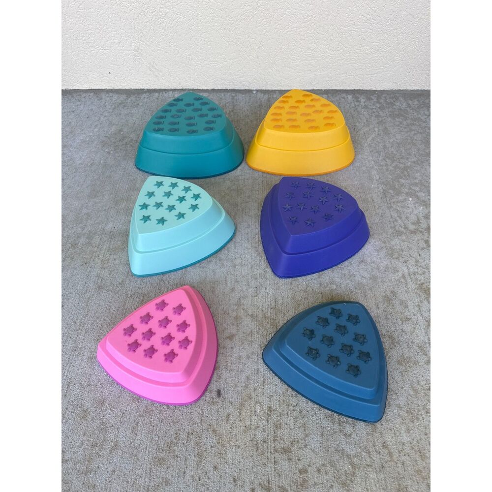 8 Piece Stepping Stones Kids Coordination Stability Sensory Durable Plastic